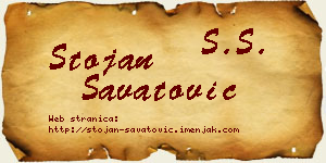 Stojan Savatović vizit kartica